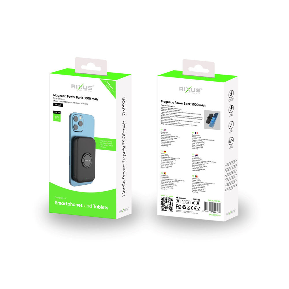 Rixus Magnetic MagSafe Powerbank 5000 mAh