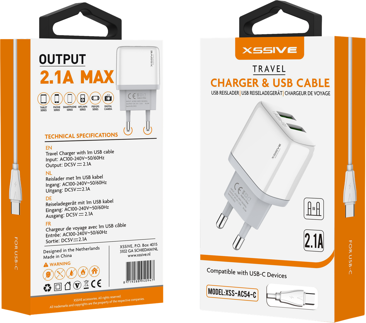 Chargeur Xssive avec câble USB-C